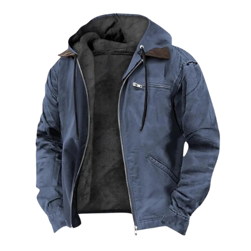 Elegante Kapuzenjacke mit Fleece-Futter-Men Outerwear-Alpenkind