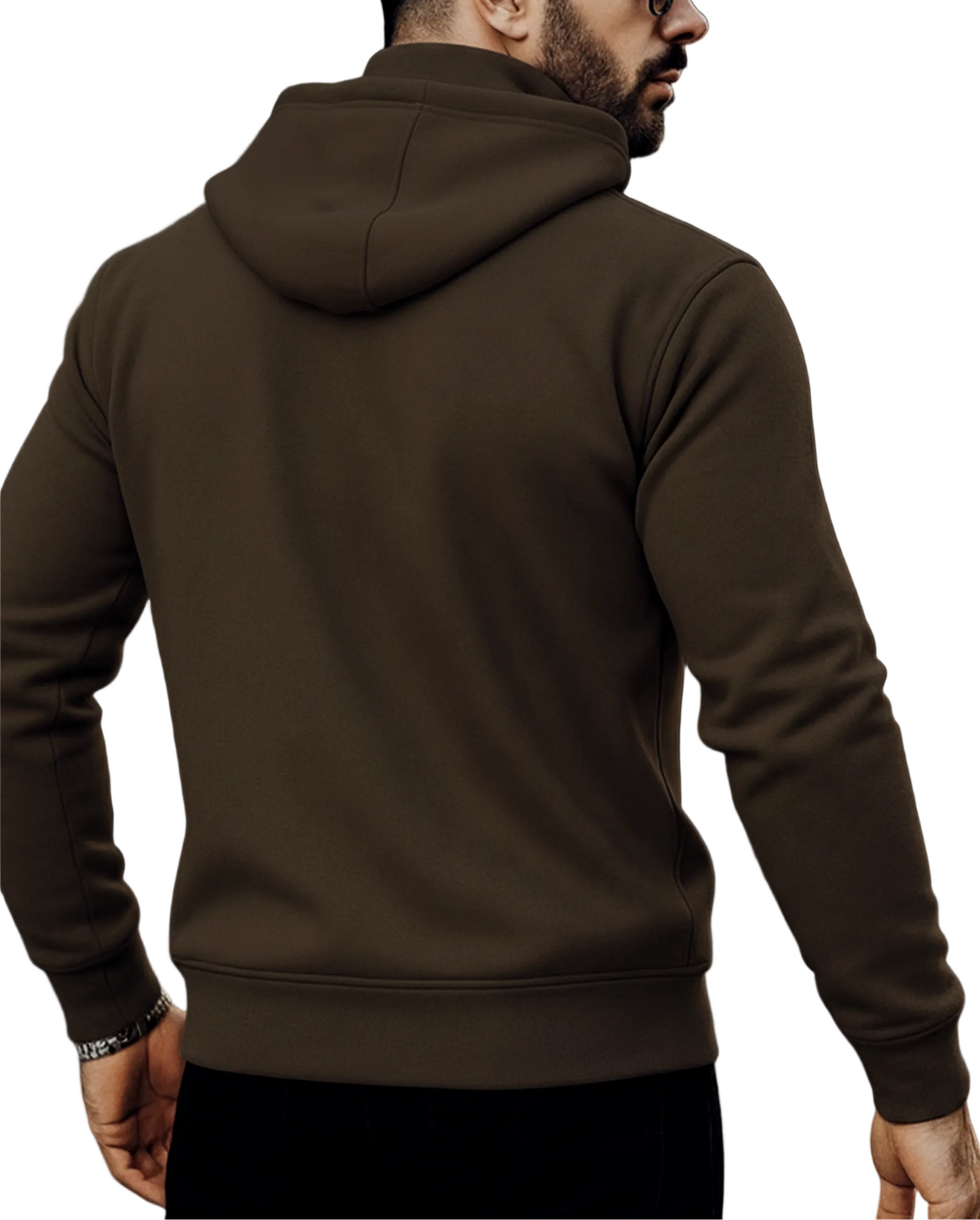 Herren Kapuzenjacke mit Reißverschluss und verstellbarer Kapuze-Men Jackets-Alpenkind