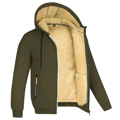 Herren Kapuzenjacke mit Teddyfutter-Jackets for men-Alpenkind