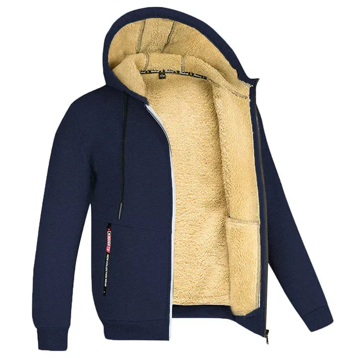 Herren Kapuzenjacke mit Teddyfutter-Jackets for men-Alpenkind