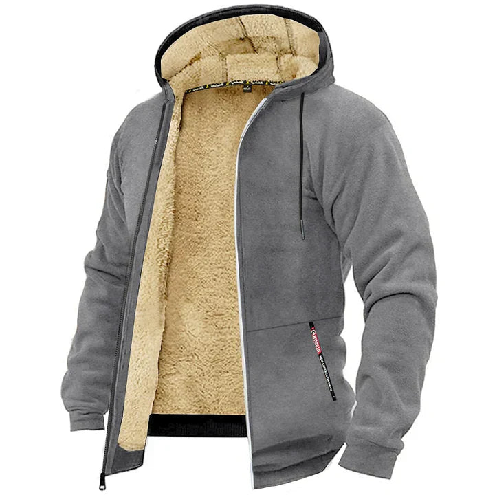 Herren Kapuzenjacke mit Teddyfutter-Jackets for men-Alpenkind