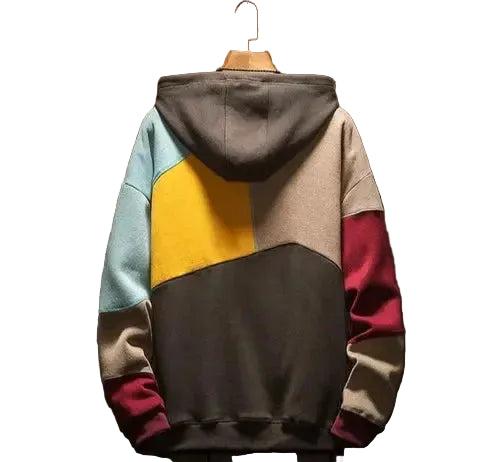 Herren Kapuzenpullover im Farbblockdesign-Men Hoodie-Alpenkind