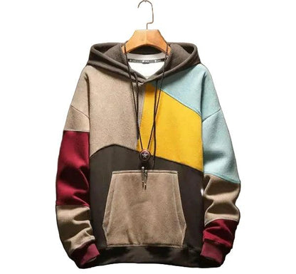 Herren Kapuzenpullover im Farbblockdesign-Men Hoodie-Alpenkind