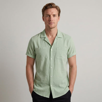 Herren Kurzarm-Button-Down-Hemd-Shirts for men-Alpenkind
