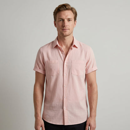 Herren Kurzarm-Button-Down-Hemd-Shirts for men-Alpenkind