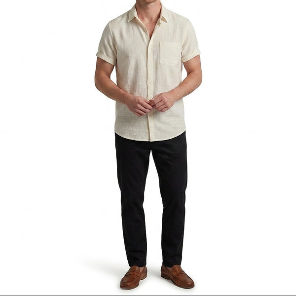 Herren Kurzarm-Button-Down-Hemd-Shirts for men-Alpenkind