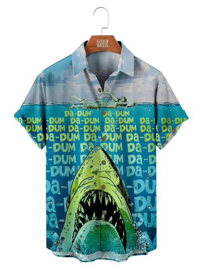 Herren Kurzarm Hemd mit Grafikdruck-Men Shirt-Alpenkind