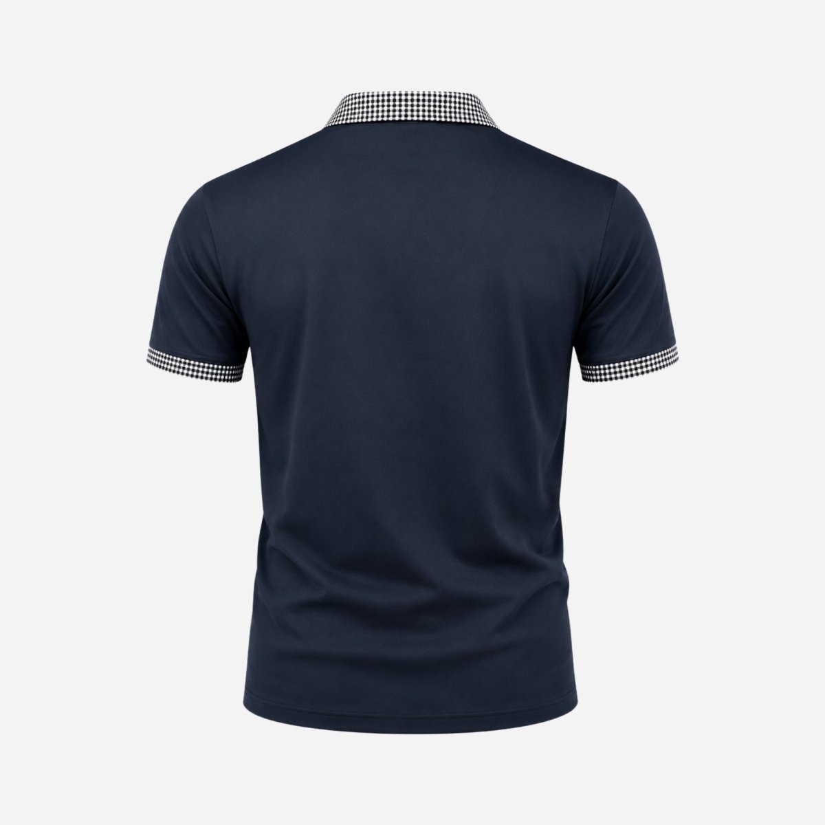 Herren-Kurzarm-Poloshirt mit gemustertem Besatz-Shirts for men-Alpenkind