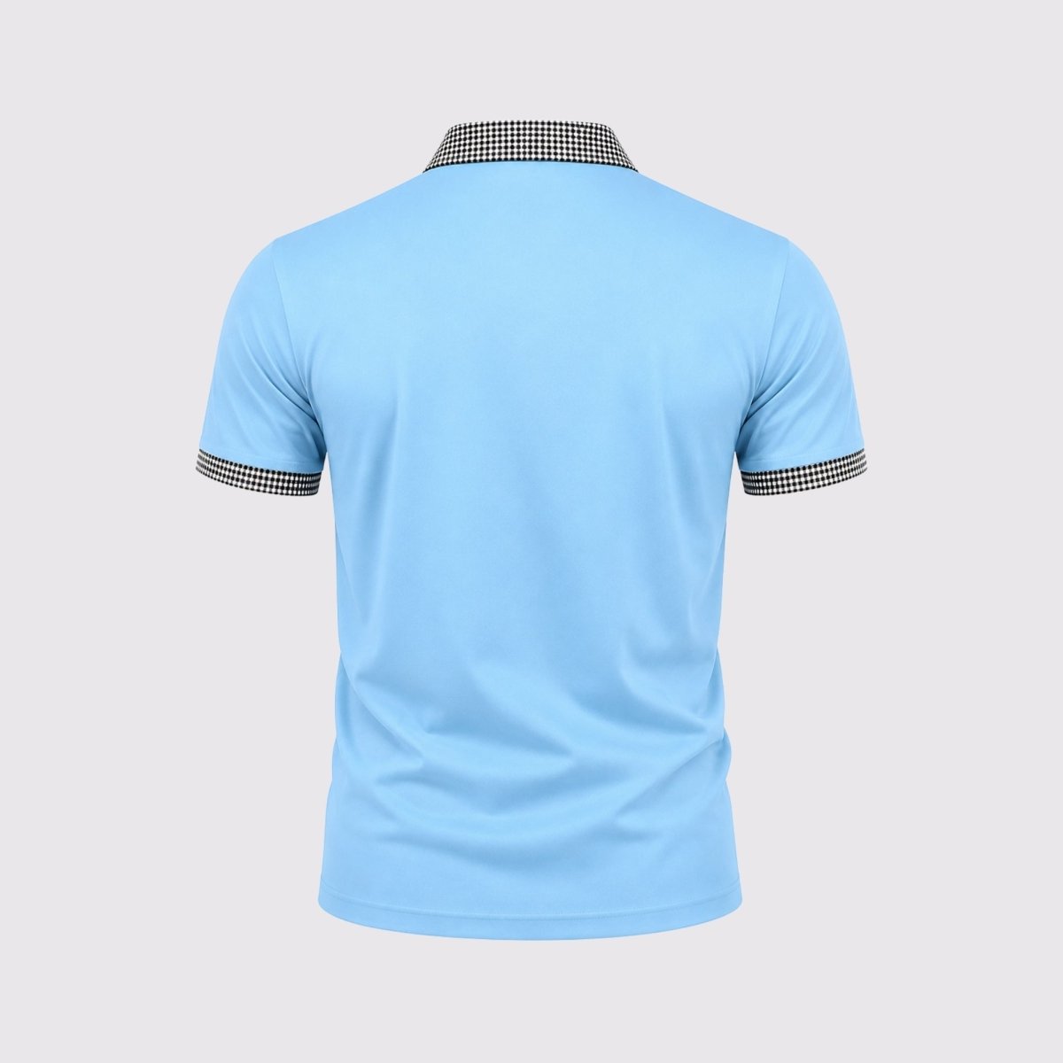 Herren-Kurzarm-Poloshirt mit gemustertem Besatz-Shirts for men-Alpenkind