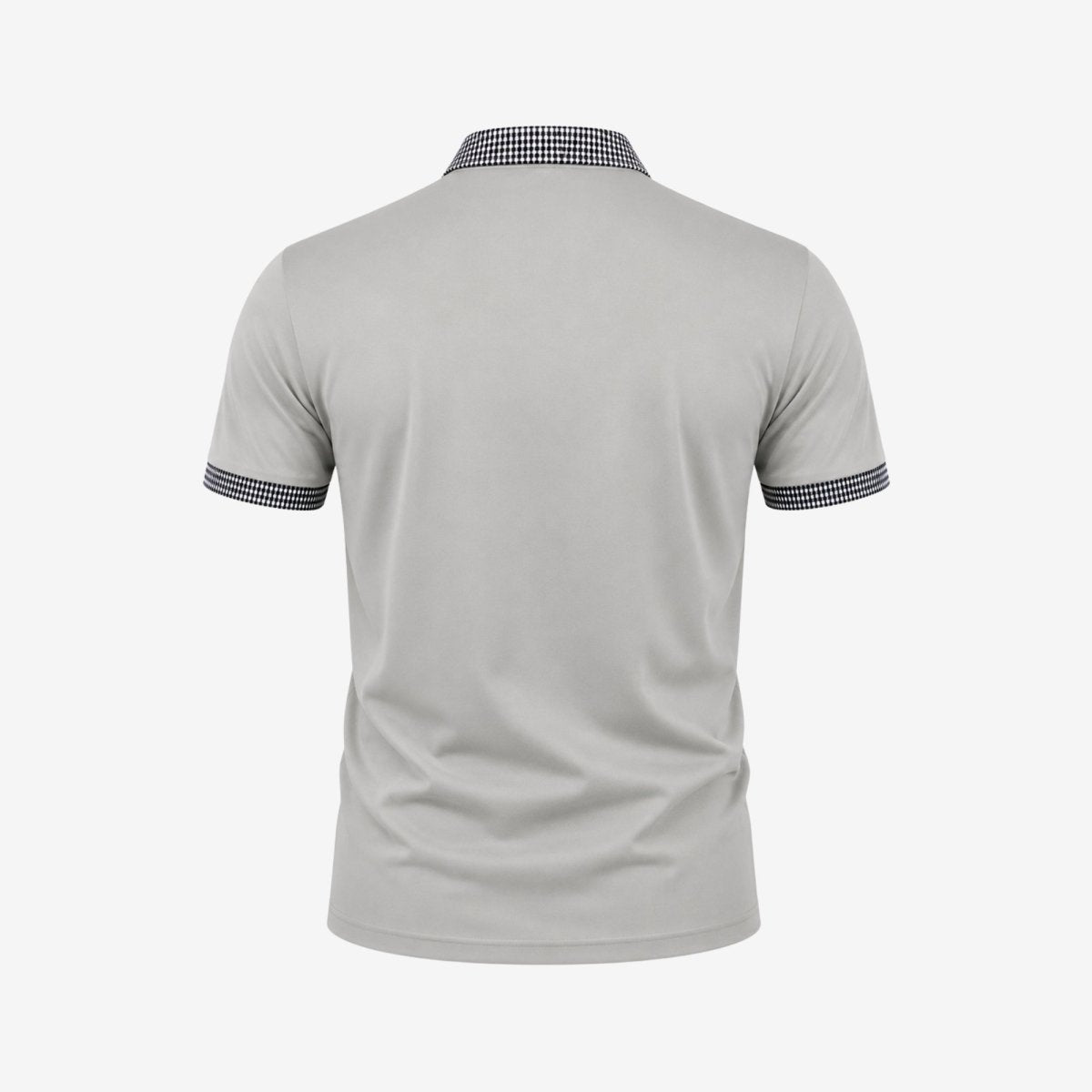 Herren-Kurzarm-Poloshirt mit gemustertem Besatz-Shirts for men-Alpenkind