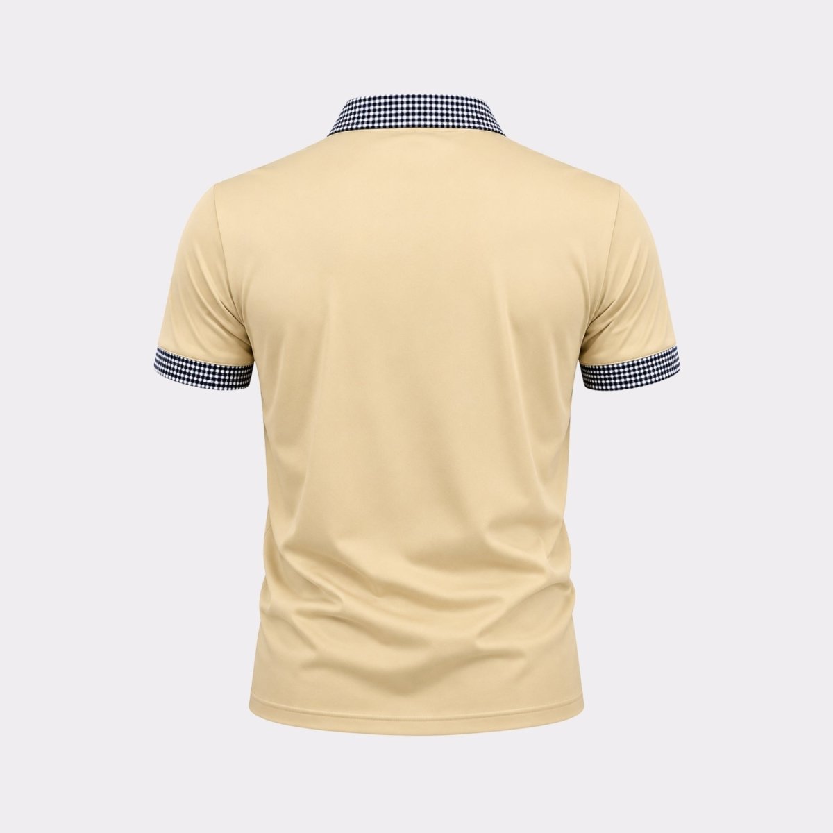 Herren-Kurzarm-Poloshirt mit gemustertem Besatz-Shirts for men-Alpenkind