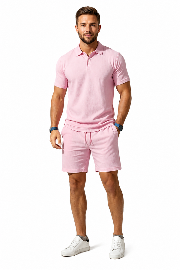 Herren Kurzarmblazer- und Shorts-Set-Sets for Men-Alpenkind