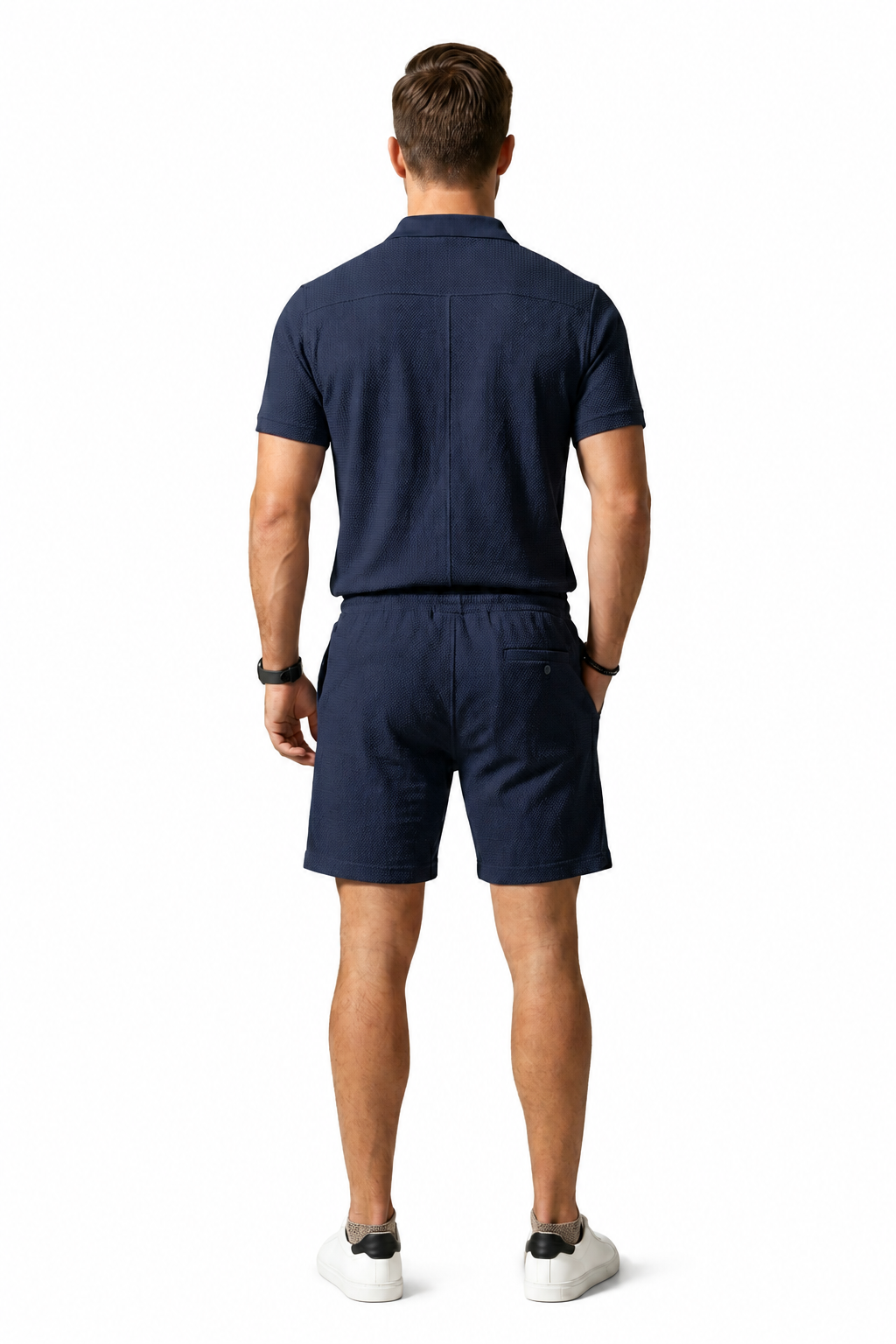Herren Kurzarmblazer- und Shorts-Set-Sets for Men-Alpenkind