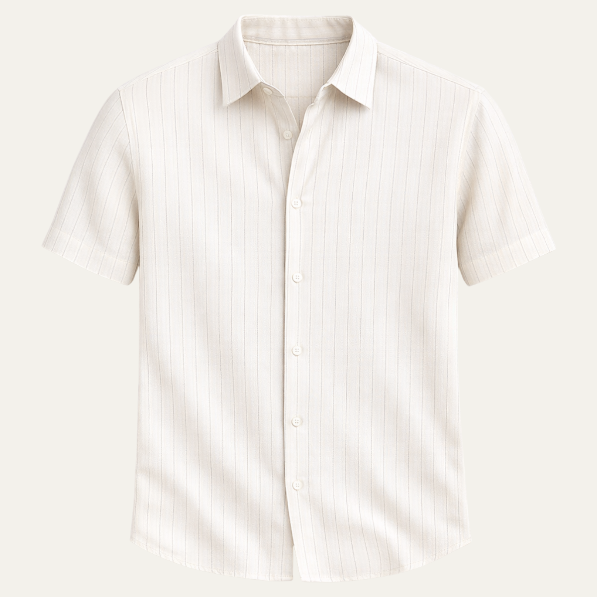 Herren Kurzarmhemd mit vertikaler Rippenstruktur und Brusttasche-Shirts for men-Alpenkind