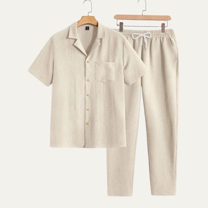 Herren Kurzarmhemd und Hose Set-Shirts for men-Alpenkind