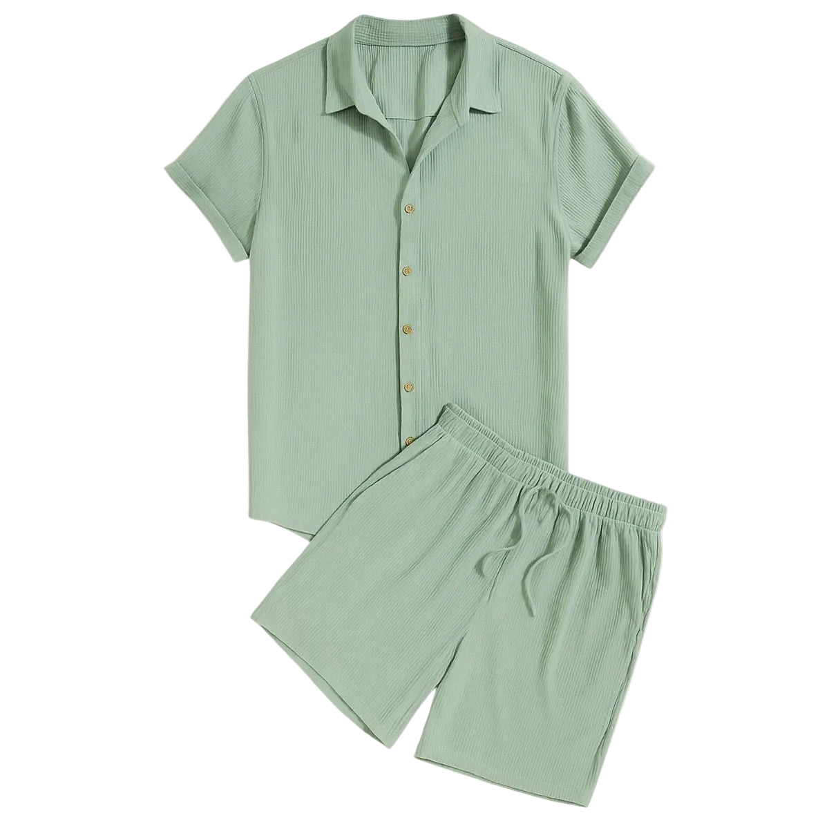 Herren Kurzarmhemd und Shorts Set-Shirts for men-Alpenkind