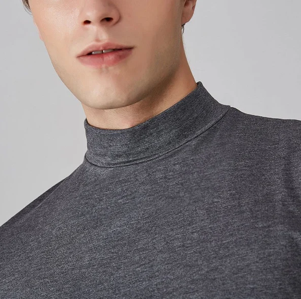 Herren Kurzarmshirt mit hohem Kragen-Men Tops-Alpenkind