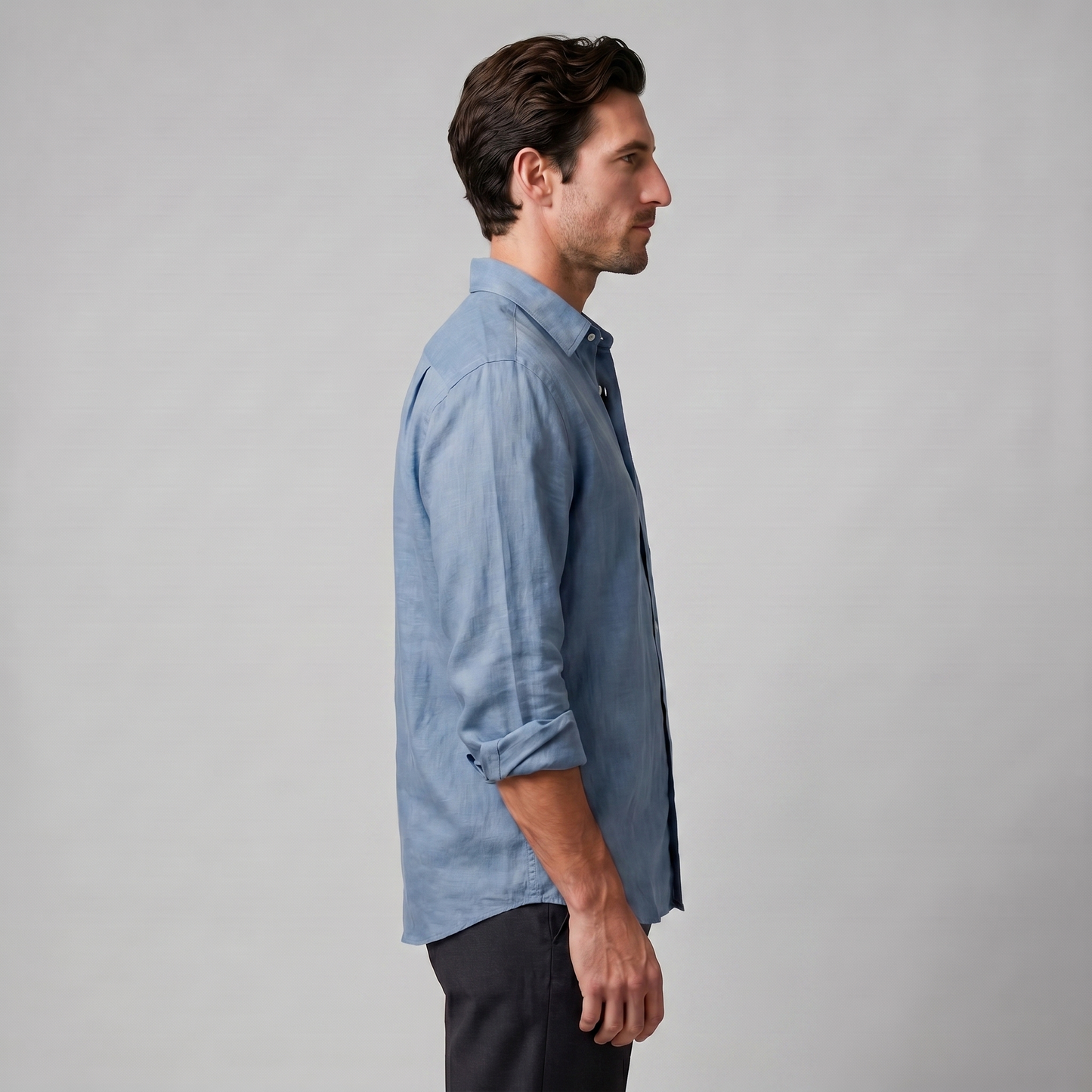 Herren Langarm-Button-Down-Hemd-Shirts for men-Alpenkind