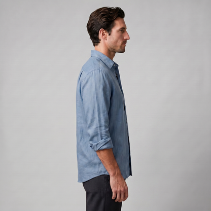 Herren Langarm-Button-Down-Hemd-Shirts for men-Alpenkind