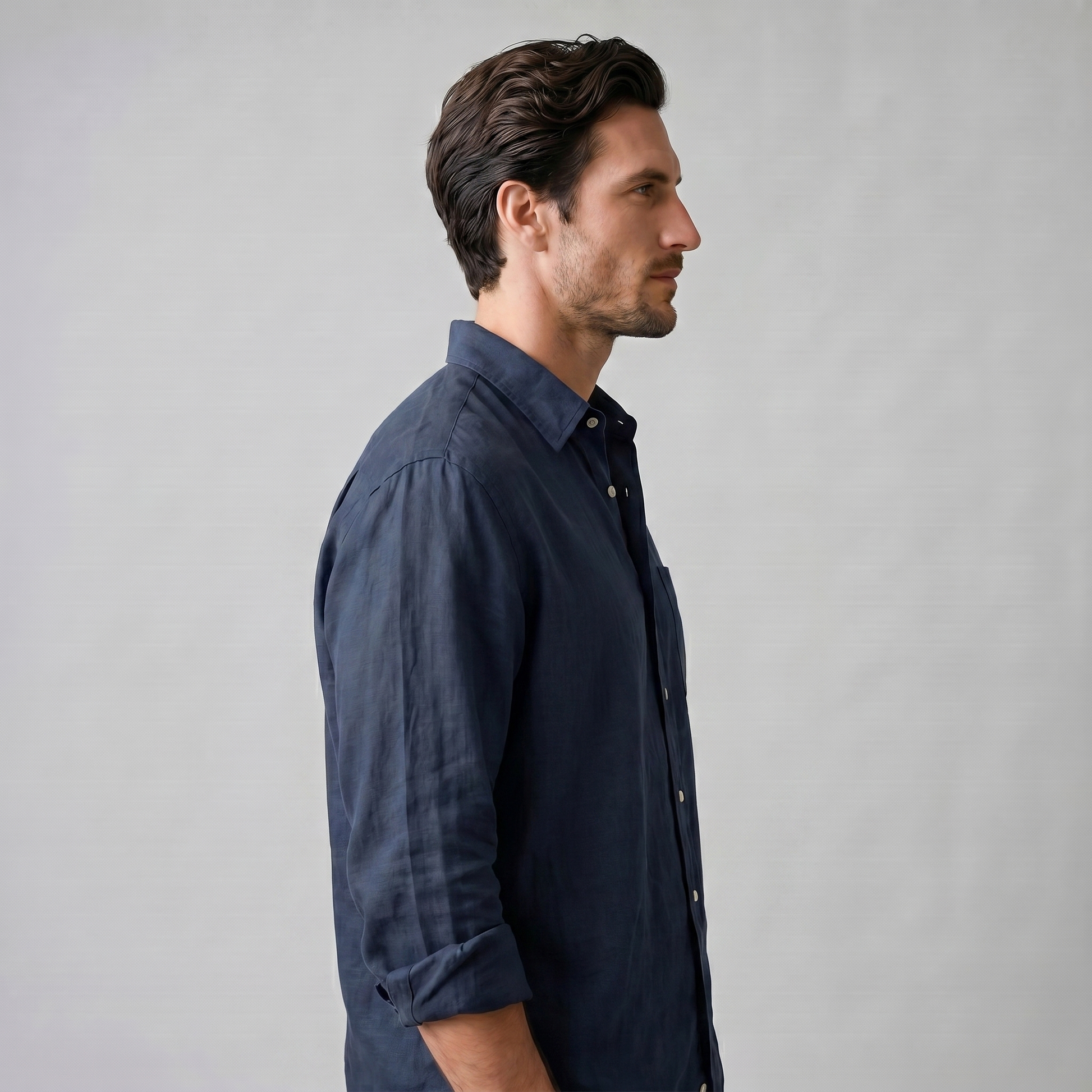 Herren Langarm-Button-Down-Hemd-Shirts for men-Alpenkind