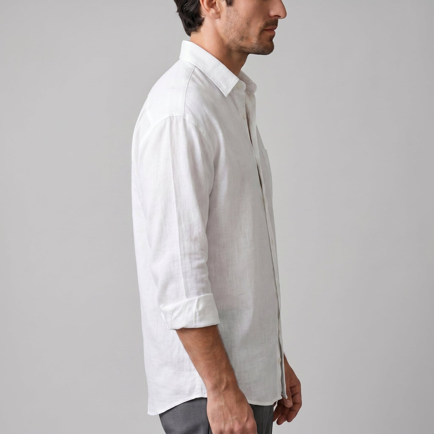 Herren Langarm-Button-Down-Hemd-Shirts for men-Alpenkind