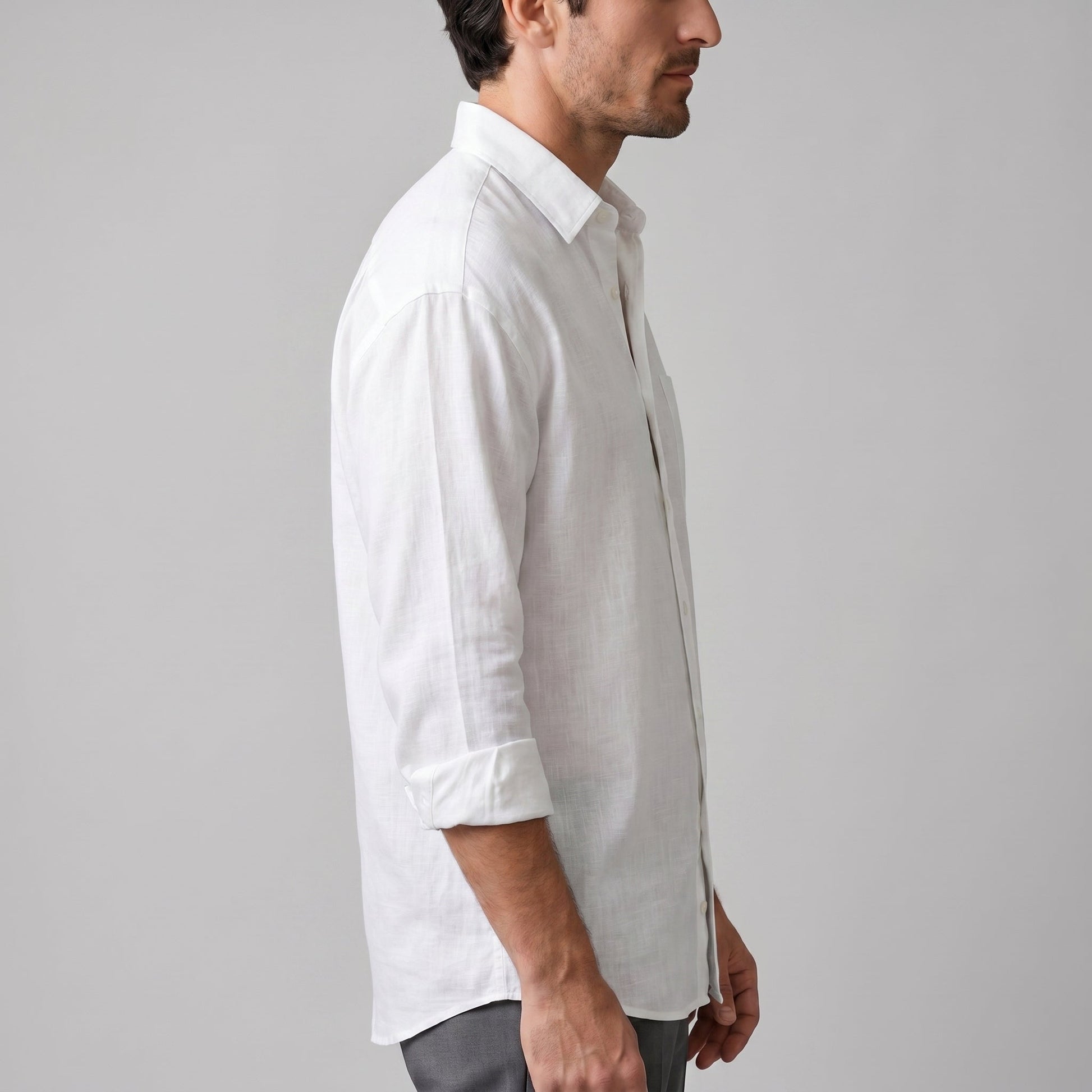 Herren Langarm-Button-Down-Hemd-Shirts for men-Alpenkind