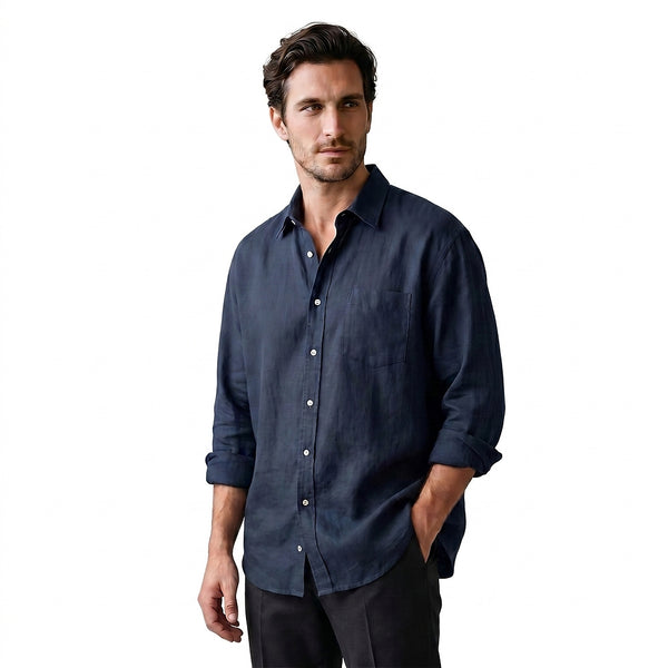 Herren Langarm-Button-Down-Hemd-Shirts for men-Alpenkind