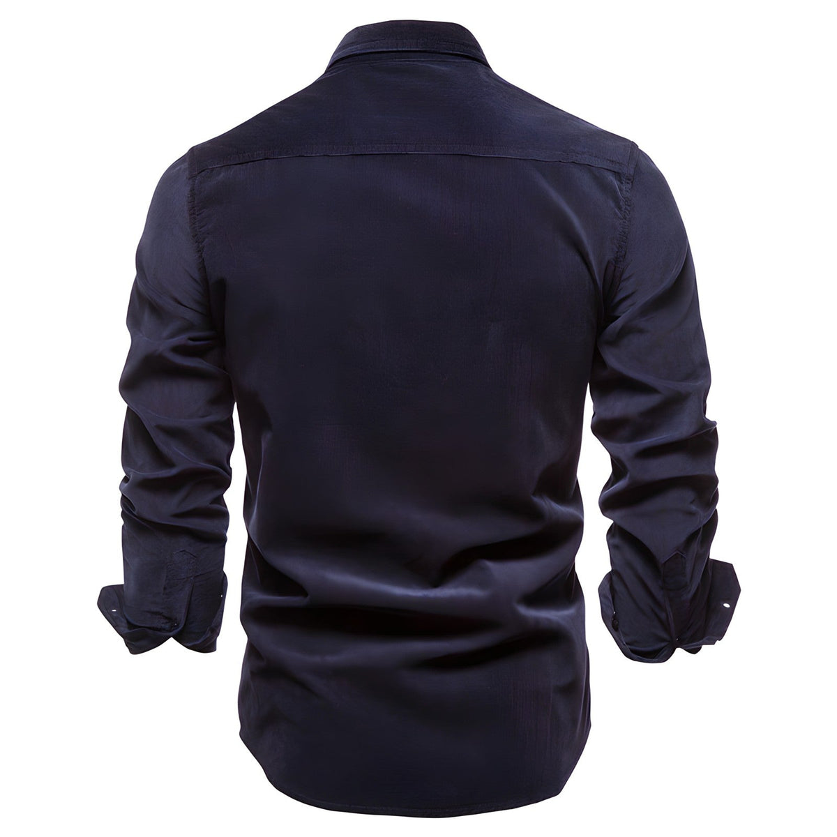 Herren Langarm-Utility-Hemd mit Knopfleiste-Shirts for men-Alpenkind