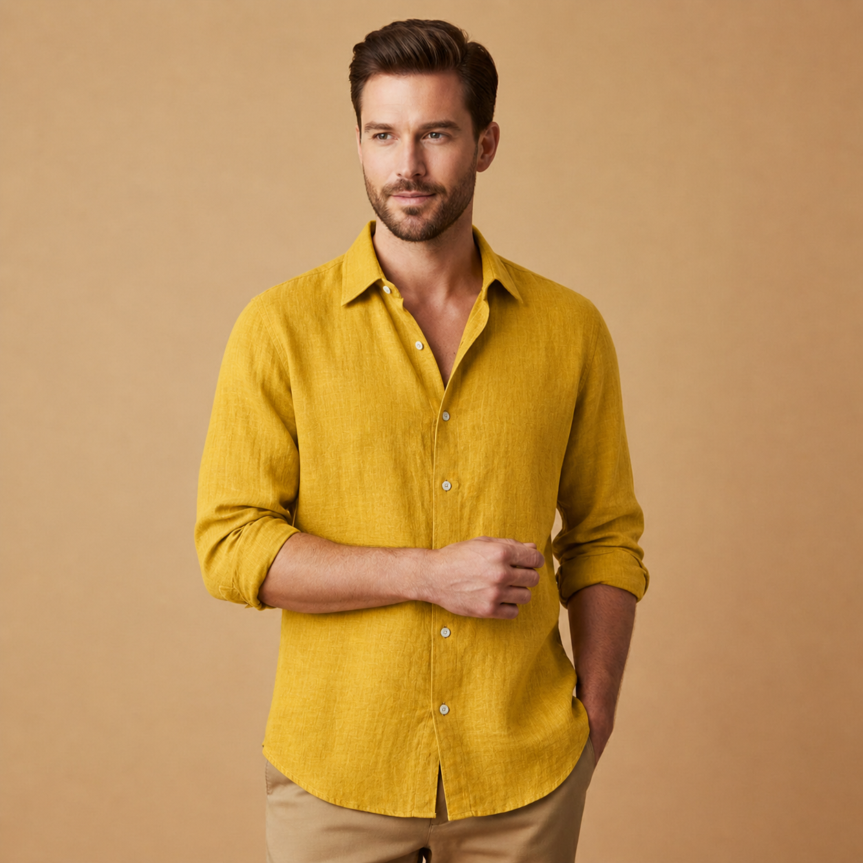Herren Langarmhemd mit Knopfleiste-Women blouse-Alpenkind