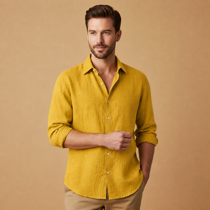 Herren Langarmhemd mit Knopfleiste-Women blouse-Alpenkind