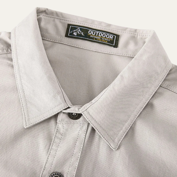 Herren-Langarmhemd mit Knopfleiste und Brusttaschen-Shirts for men-Alpenkind
