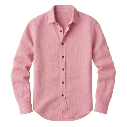 Herren-Langarmhemd mit Knopfleiste und Umlegekragen-Shirts for men-Alpenkind