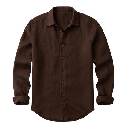 Herren-Langarmhemd mit Knopfleiste und Umlegekragen-Shirts for men-Alpenkind