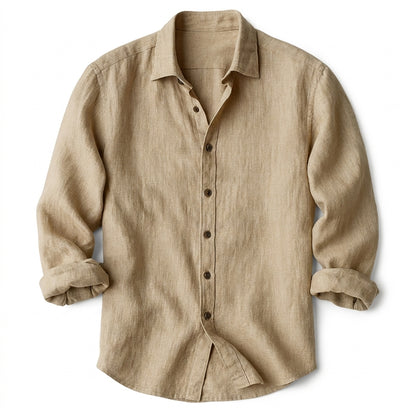Herren-Langarmhemd mit Knopfleiste und Umlegekragen-Shirts for men-Alpenkind