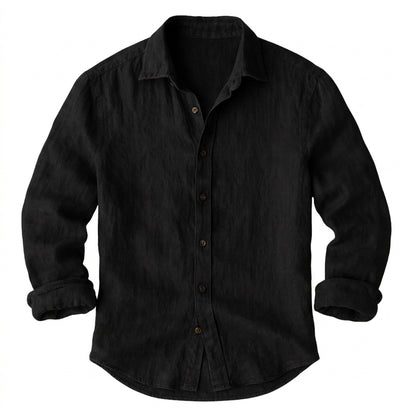 Herren-Langarmhemd mit Knopfleiste und Umlegekragen-Shirts for men-Alpenkind