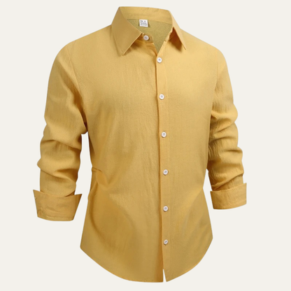 Herren Langarmhemd mit Kragen und Knopfleiste-Shirts for men-Alpenkind
