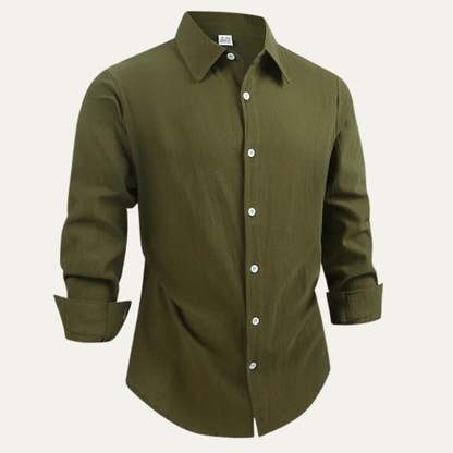Herren Langarmhemd mit Kragen und Knopfleiste-Shirts for men-Alpenkind
