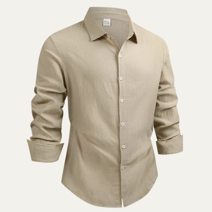 Herren Langarmhemd mit Kragen und Knopfleiste-Shirts for men-Alpenkind