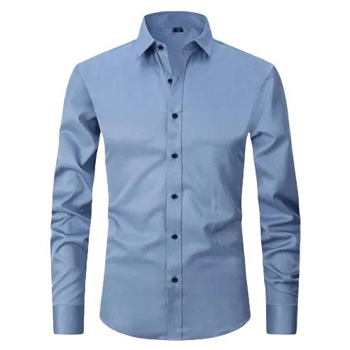 Herren-Langarmhemd mit Kragen und Knopfleiste-Men Shirt-Alpenkind