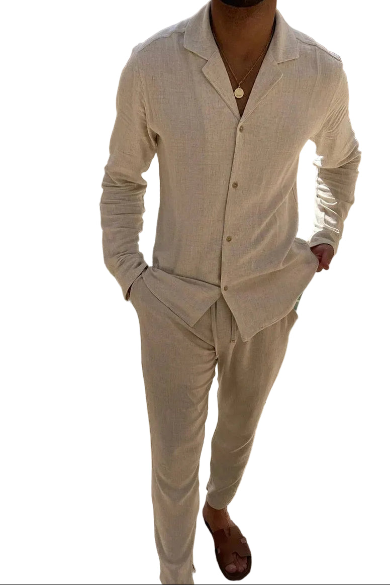Herren Langarmhemd und Hose Set-Shirts for men-Alpenkind