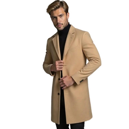 Herren Langer Maßgeschneiderter Mantel-Men Outerwear-Alpenkind