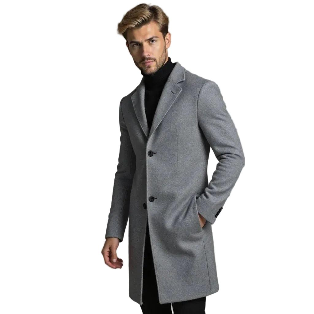 Herren Langer Maßgeschneiderter Mantel-Men Outerwear-Alpenkind