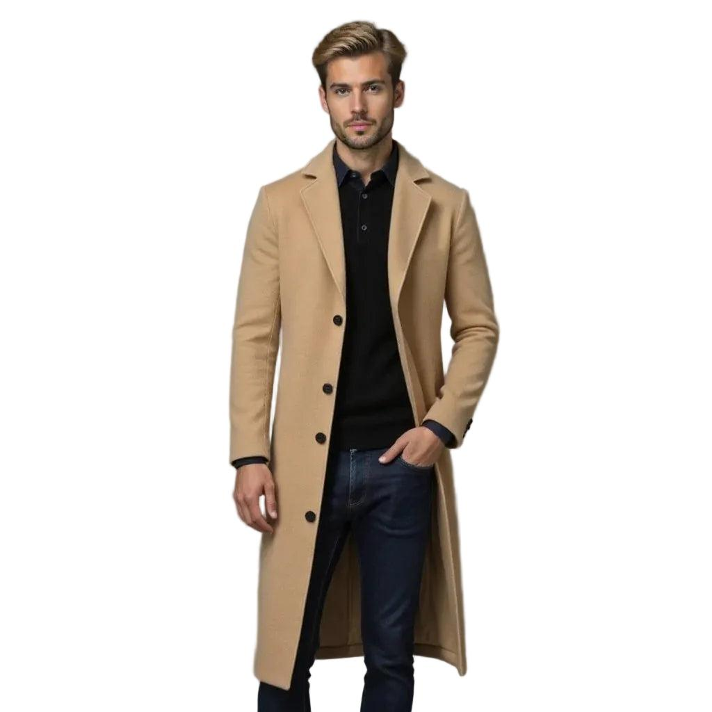 Herren Langer Maßgeschneiderter Mantel-Men Outerwear-Alpenkind