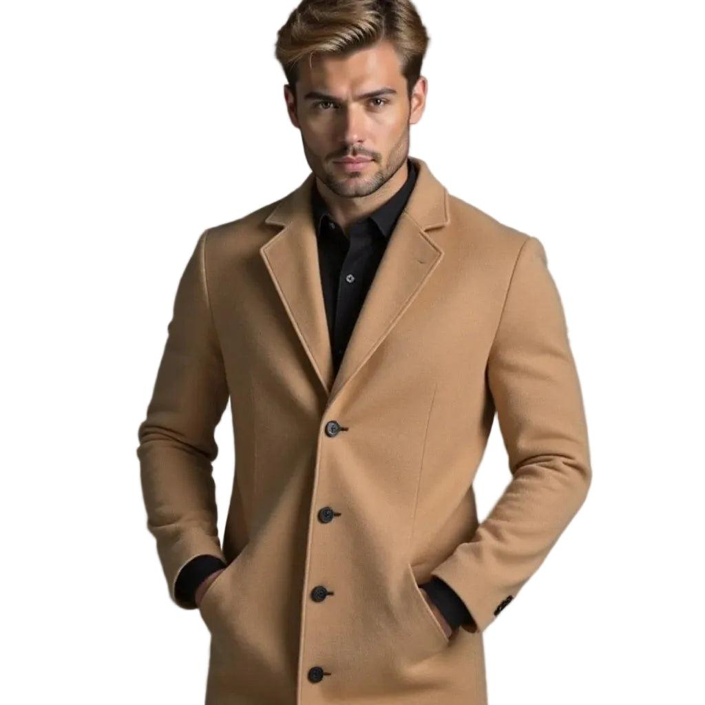 Herren Langer Maßgeschneiderter Mantel-Men Outerwear-Alpenkind