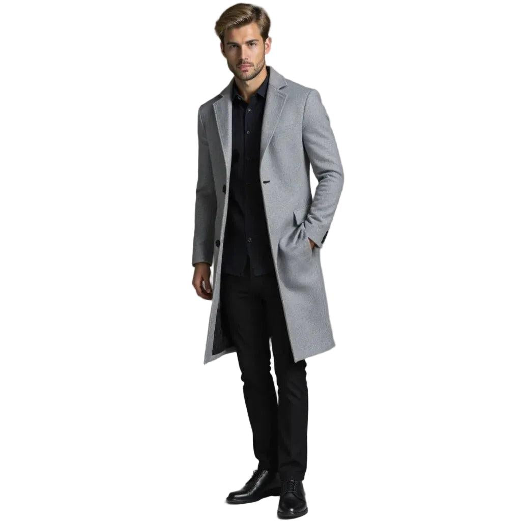 Herren Langer Maßgeschneiderter Mantel-Men Outerwear-Alpenkind