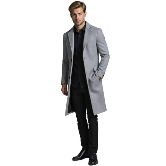 Herren Langer Maßgeschneiderter Mantel-Men Outerwear-Alpenkind