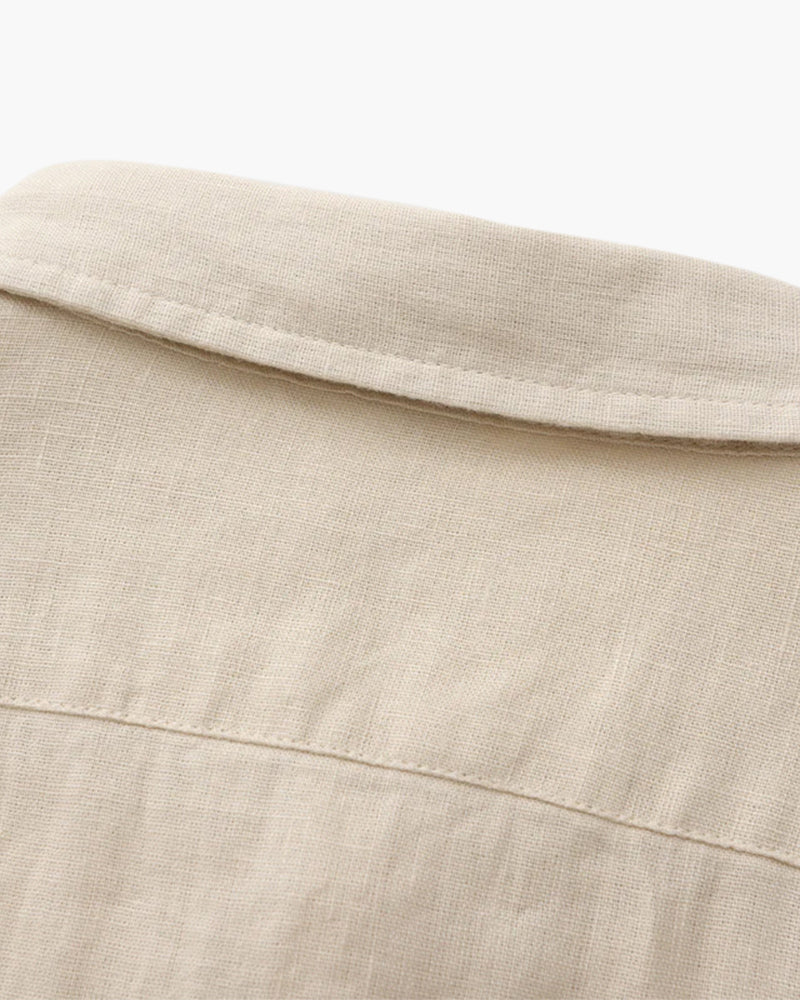 Herren-Leinenhemd mit langen Ärmeln und Tasche-Shirts for men-Alpenkind