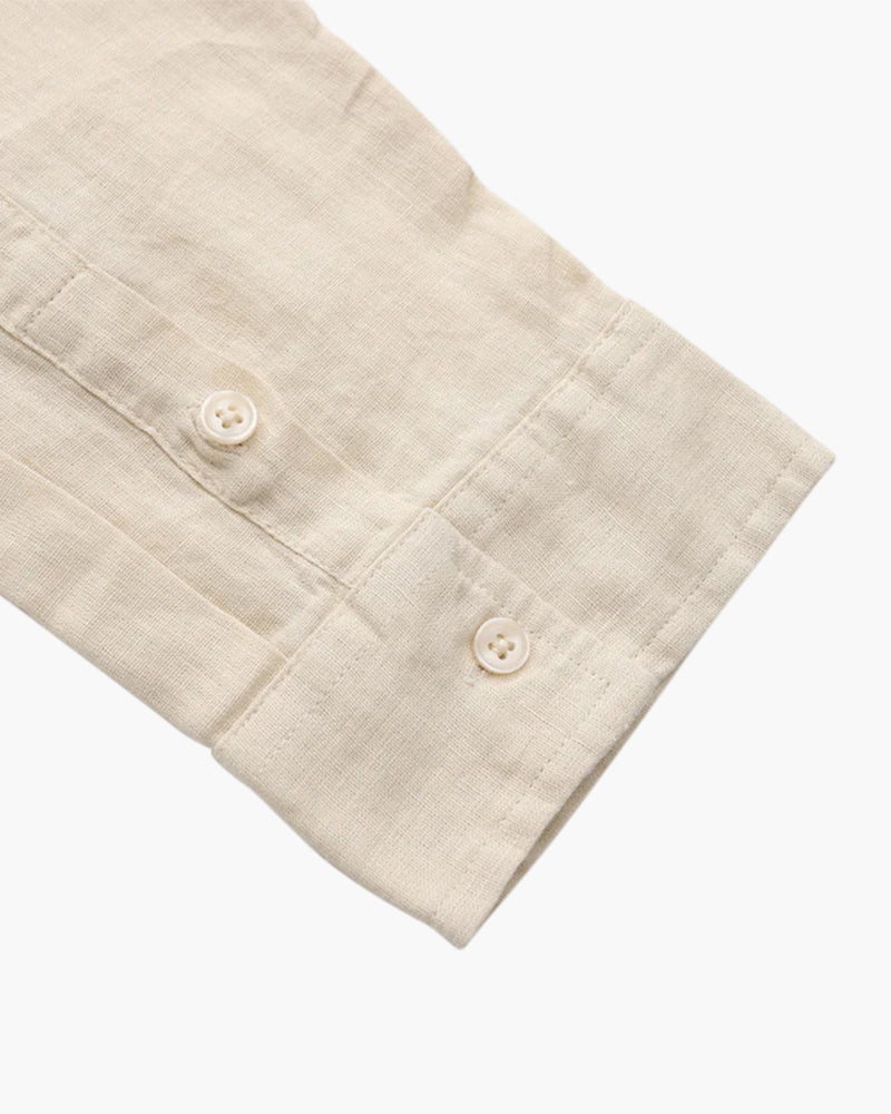 Herren-Leinenhemd mit langen Ärmeln und Tasche-Shirts for men-Alpenkind