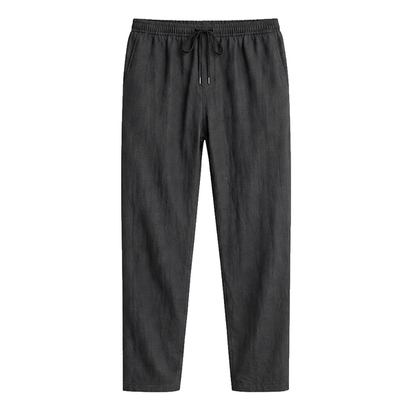 Herren-Leinenhose mit geradem Bein und Kordelzug-Pants for Men-Alpenkind