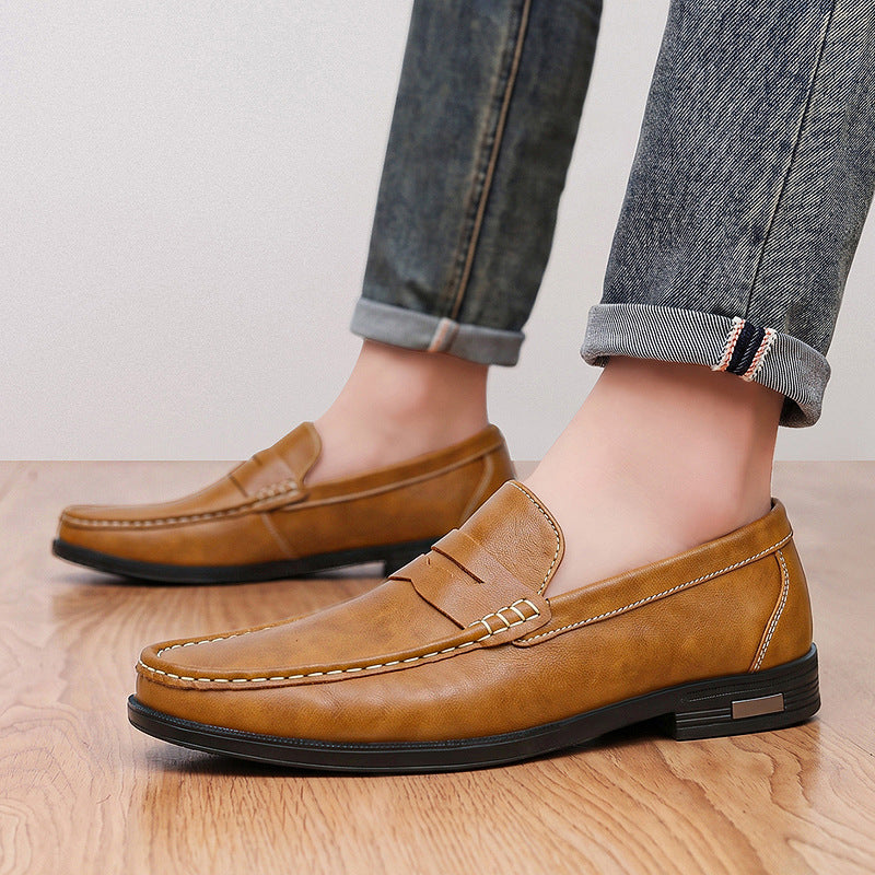 Herren-Loafer mit Mokassin-Naht und Kontrastnähten-Footwear for men-Alpenkind